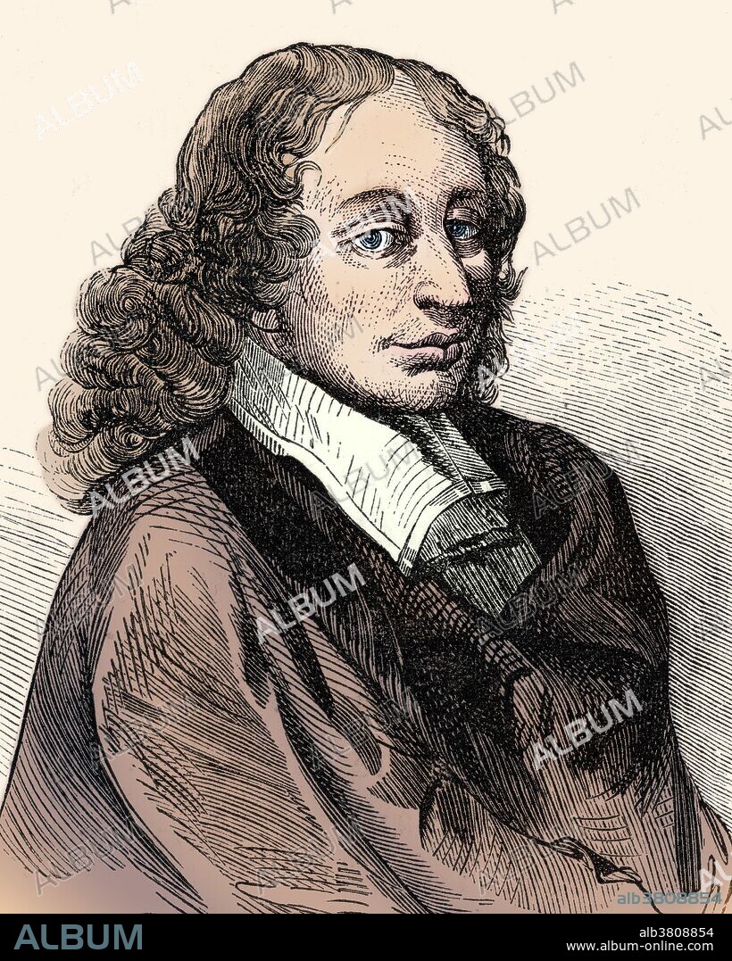 Blaise Pascal (June 19, 1623 - August 19, 1662) was a French mathematician, physicist, inventor, philosopher and child prodigy. He made important contributions to the study of fluids, and clarified the concepts of pressure and vacuum. While still a teenager, he started some pioneering work on calculating machines, and after three years of effort he invented the mechanical calculator. He wrote a significant treatise on the subject of projective geometry at the age of 16, and later corresponded with Pierre de Fermat on probability theory, strongly influencing the development of modern economics and social science. His Treatise on the Arithmetical Triangle of 1653 described a convenient tabular presentation for binomial coefficients, now called Pascal's triangle. Always poor in health, he died in 1662 two months after his 39th birthday. An autopsy revealed grave problems with his stomach and other organs of his abdomen, along with damage to his brain. This image has been color-enhanced.