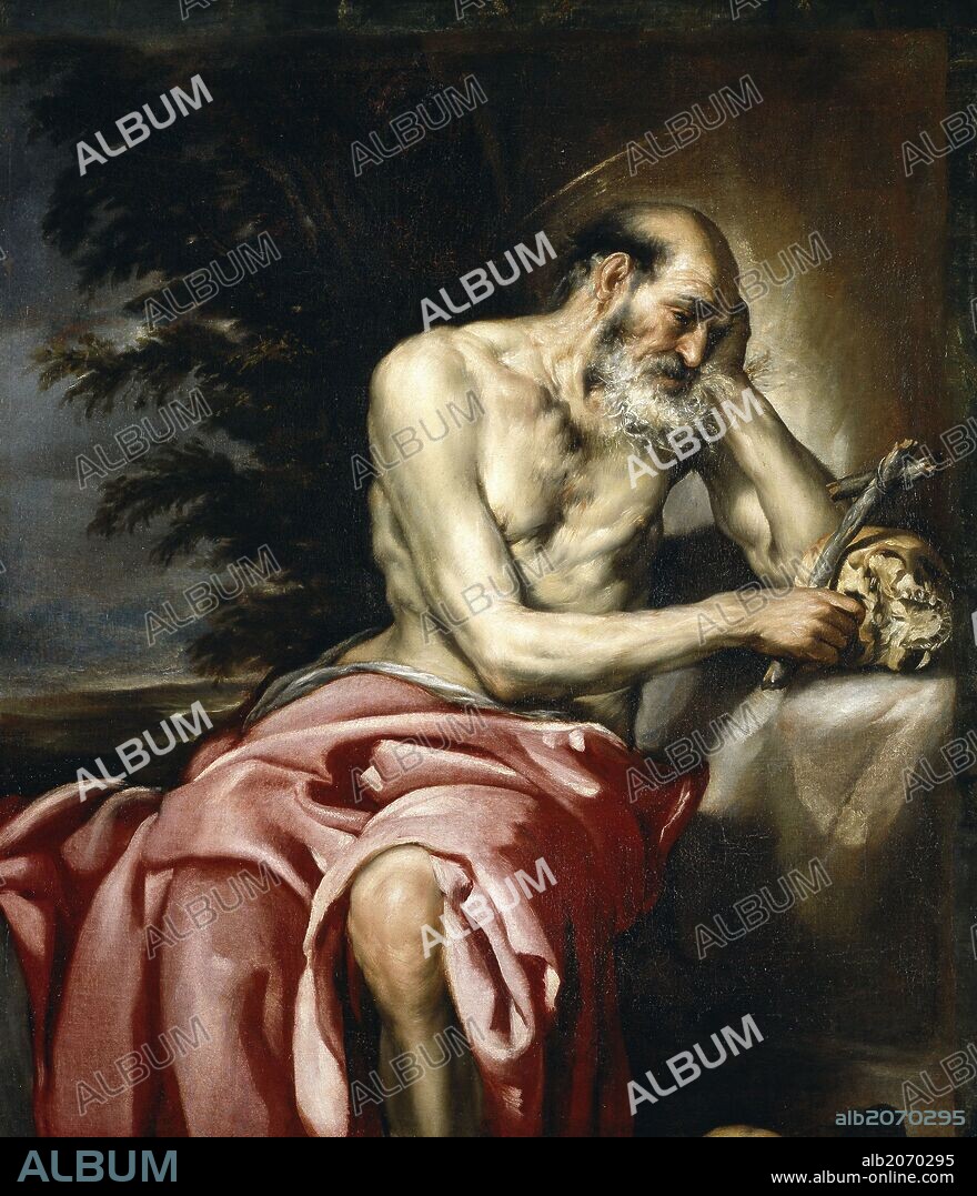 Diego Polo / 'Saint Jerome in Penitence', Middle 17th century, Spanish School, Oil on canvas, 128 cm x 110 cm, P06776.