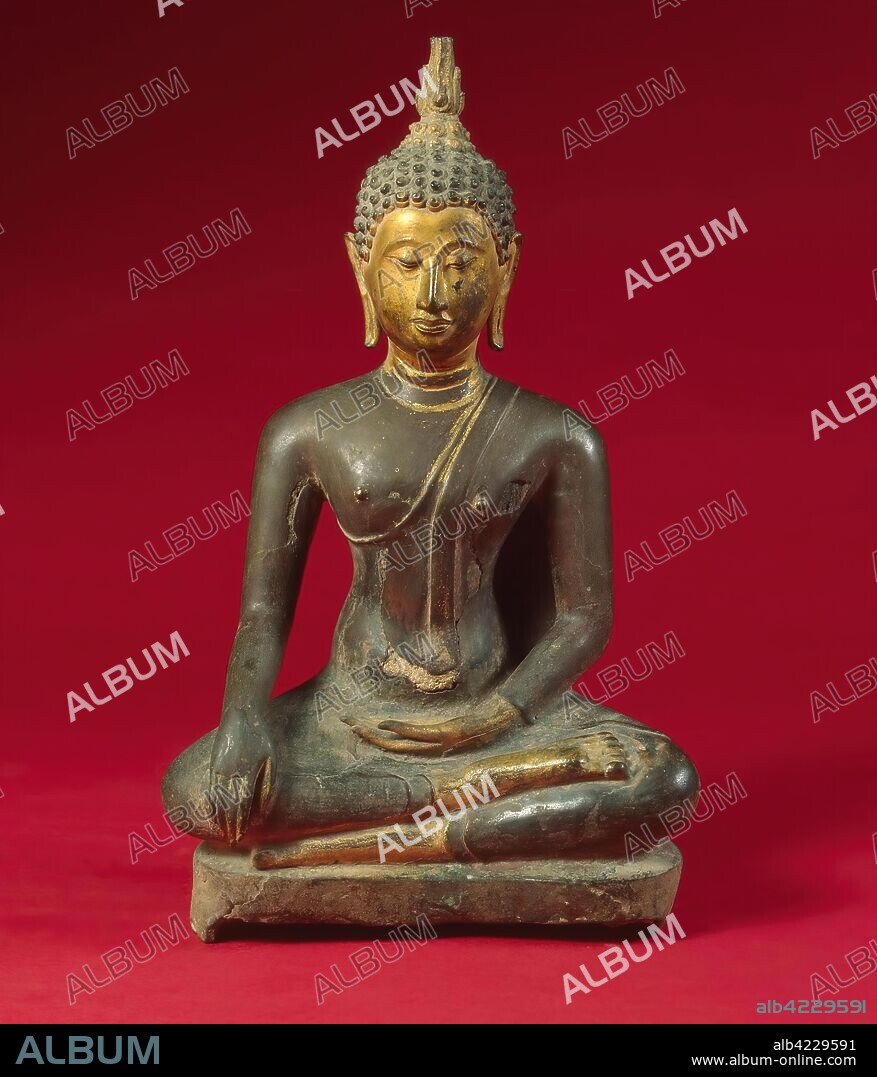'Buddha Maravijaya (Buddha Calling the Earth to Witness)'. Siam (now Thailand). Art of Sukhothai, Late 14th - early 15th century. Dimensions: h. 31,5 cm.