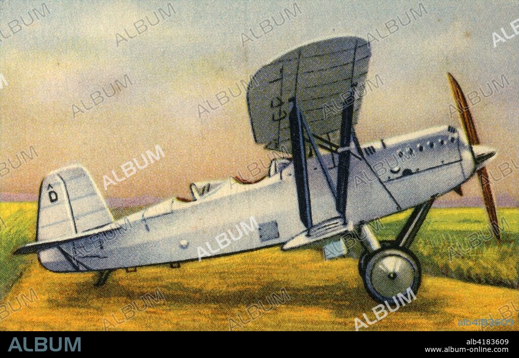 Albatros L76 Aeolus plane, 1920s, (1932). German military reconnaissance aircraft with 490 horse power water-cooled BMW engine. From "Die Eroberung Der Luft", (The Conquest of the Air), cigarette card album produced by the Garbáty cigarette factory, 1932. Eugene and Moritz Garbáty, who were Jewish, were driven out of business by the Nazis in the late 1930s, and forced to sell their factory which lay empty for over 70 years. [Garbaty Cigarettenfabrik, Berlin-Pankow, 1932].