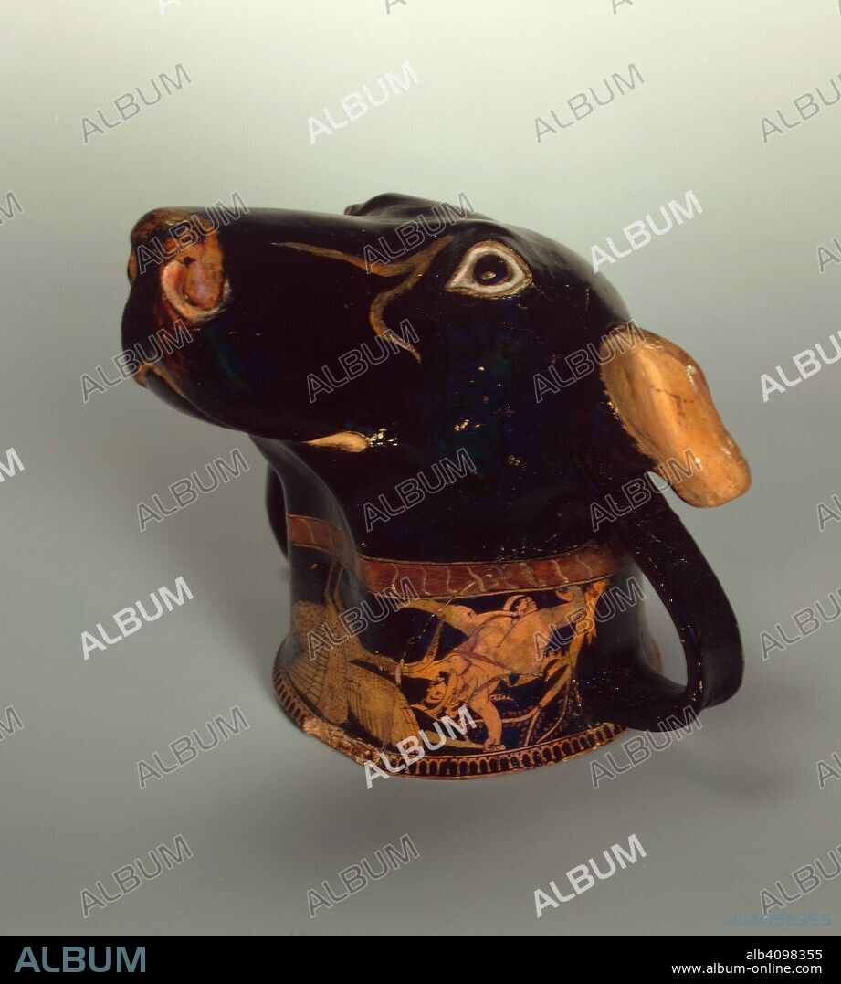 ATTICAN ART ART OF ANCIENT ROME. Figure Vessel in the Shape of a Dog Head.