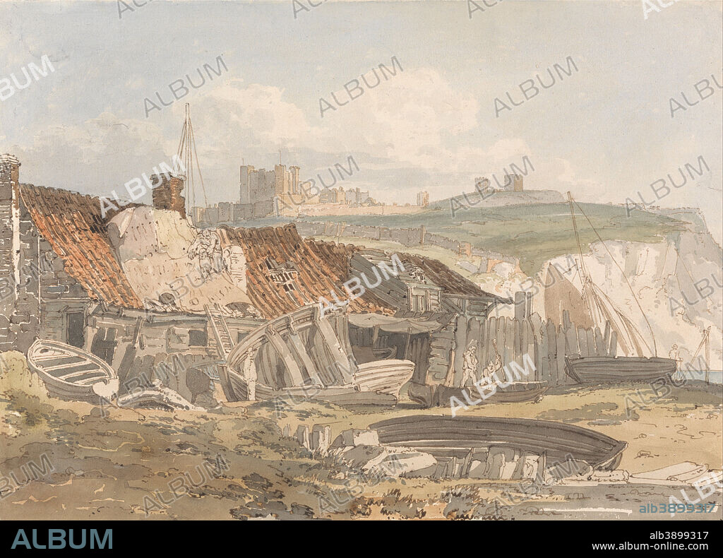 THOMAS GIRTIN. Dover. Painting. Watercolor. Height: 235 mm (9.25 in); Width: 314 mm (12.36 in).