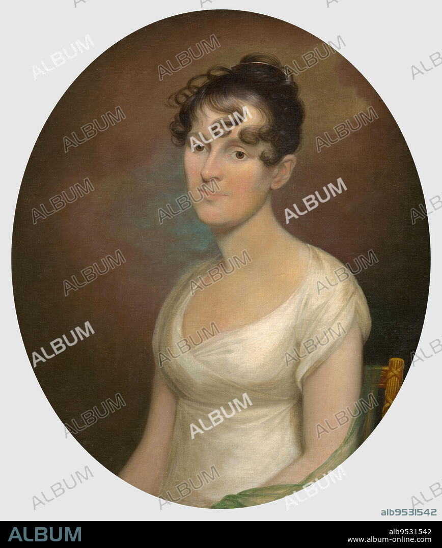 JOHN VANDERLYN (attributed) and CEPHAS THOMPSON. Elizabeth Washington Gamble Wirt. oil on canvas. Date: c. 1809-10.