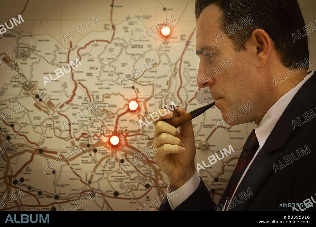 VALERIO MASTANDREA in DIABOLIK, 2021, directed by ANTONIO MANETTI and MARCO MANETTI. Copyright RAI CINEMA.