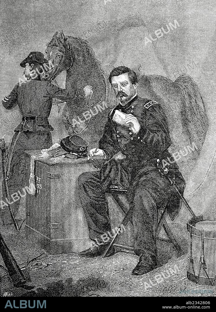 George Brinton McClellan (1826 Ð 1885). Major general during the American Civil War and the Democratic presidential nominee in 1864, who later served as Governor of New Jersey. Engraving. 19th century.