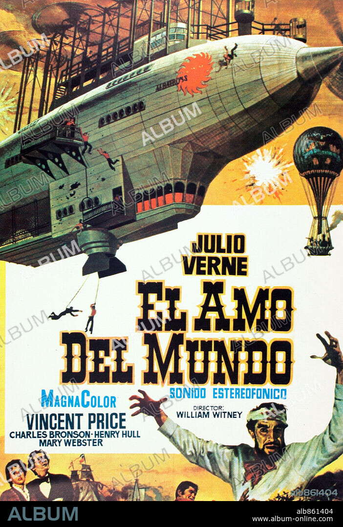 Poster de EL AMO DEL MUNDO, 1961 (MASTER OF THE WORLD), dirigida por WILLIAM WITNEY. Copyright AIP.