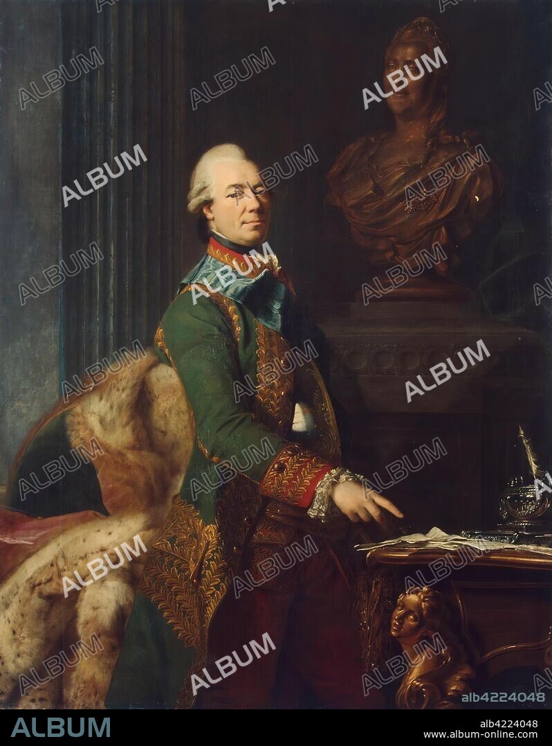 ALEXANDER ROSLIN. 'Portrait of Count Zakhar Chernyshev'. Sweden, Circa 1776. Dimensions: 142x116 cm.