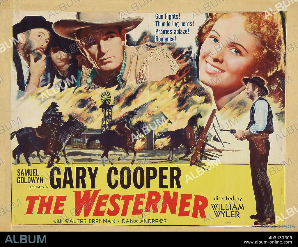 GARY COOPER en EL FORASTERO, 1940 (THE WESTERNER), dirigida por WILLIAM WYLER. Copyright UNITED ARTISTS/SAMUEL GOLDWYN.