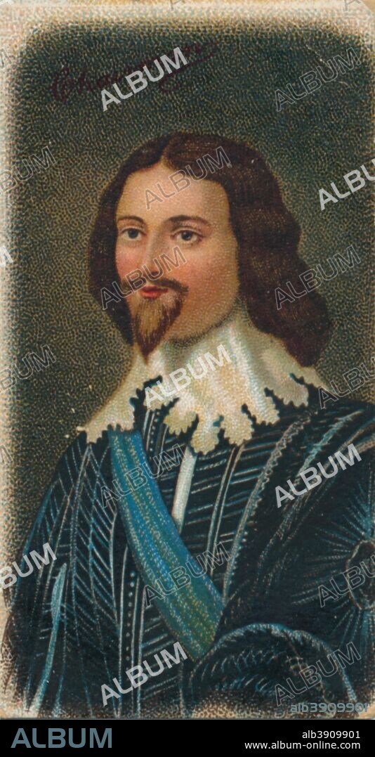 George Villiers, 1st Duke of Buckingham (1592-1628), 1824. Villiers was the favourite, and some claim, lover of King James I of England and one of the most rewarded royal courtiers in all history. This portrait is after Gerrit van Honthorst (1590-1656). Taken from R. J. Lea, Ltd's first series of Chairman Miniature cigarette cards, 1912.