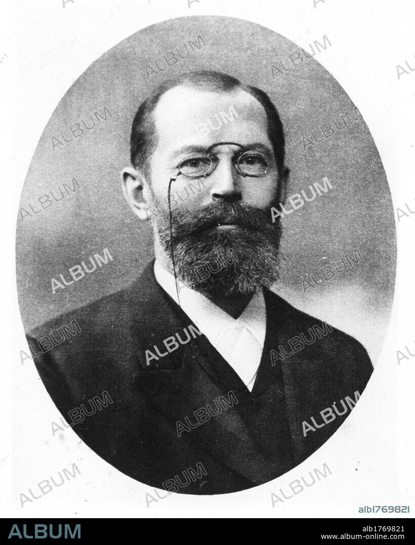 Portrait of Emil Fischer. Portrait of the German chemist Emil Fischer. 1900s.