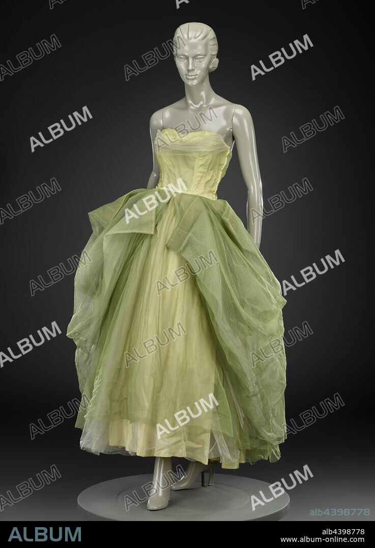 ball gown, Ceil Chapman, Designer (American, 1912-1979), 1958, silk tulle, silk taffeta, center back 49 in., center front 51 in., bust 31 in., waist 25 in., hips 56 in., Label, sewn: Ceil Chapman, Textile and Fashion Arts.