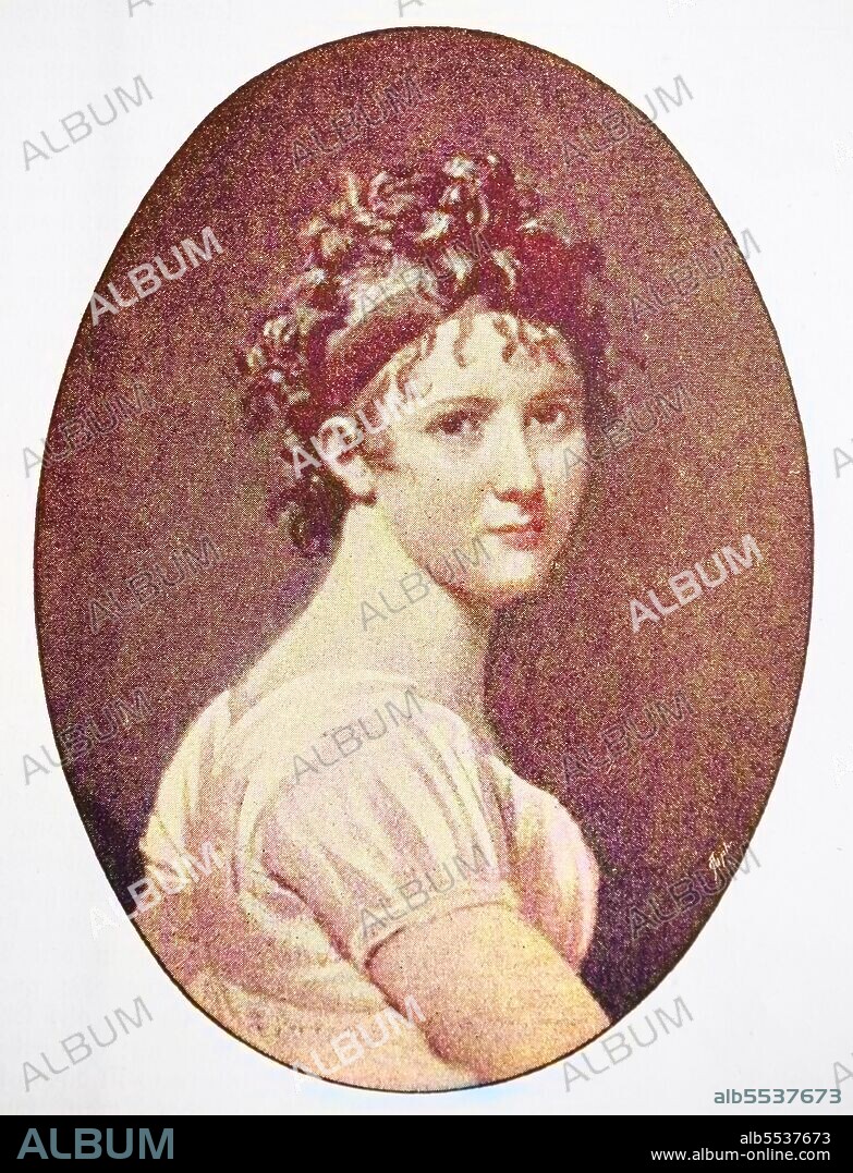 Juliette or Julie Recamier, nee Jeanne Francoise Julie Adelaide Bernard, called Madame Recamie, December 4, 1777 - May 11, 1849, a French salonniere, France.