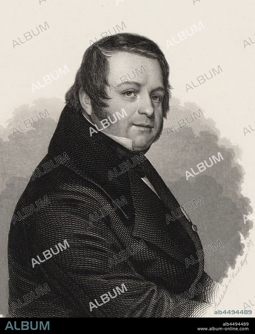 CARL MAYER. Portrait of the composer Heinrich Marschner (1795-1861).