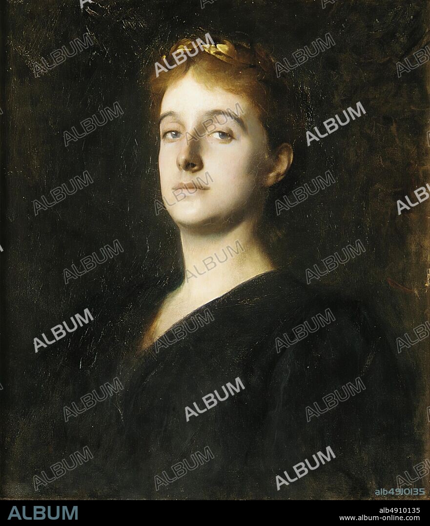 Dennis Miller Bunker, Eleanor Hardy Bunker, American, Dennis Miller Bunker (18611890), 1890, American, Oil on canvas, 24 x 20 7/8 in. (61 x 53 cm), Paintings.