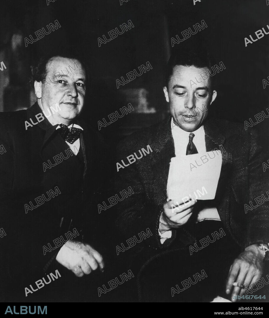 Albert Camus (1913-1960), escritor y filósofo francés de origen argelino, premio Nobel de literatura en 1957.