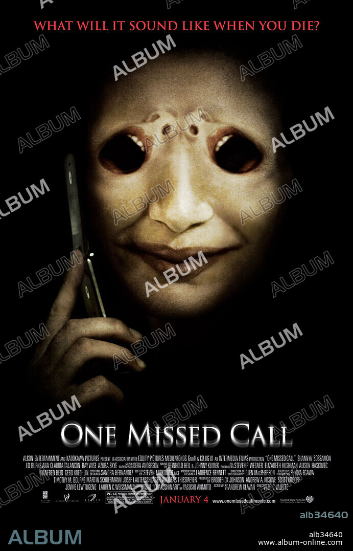 Poster de LLAMADA PERDIDA, 2008 (ONE MISSED CALL), dirigida por ERIC VALETTE. Copyright ALCON ENTERTAINMENT/MISSED CALL PROD./DADAKOWA PICT./ EQUITY.