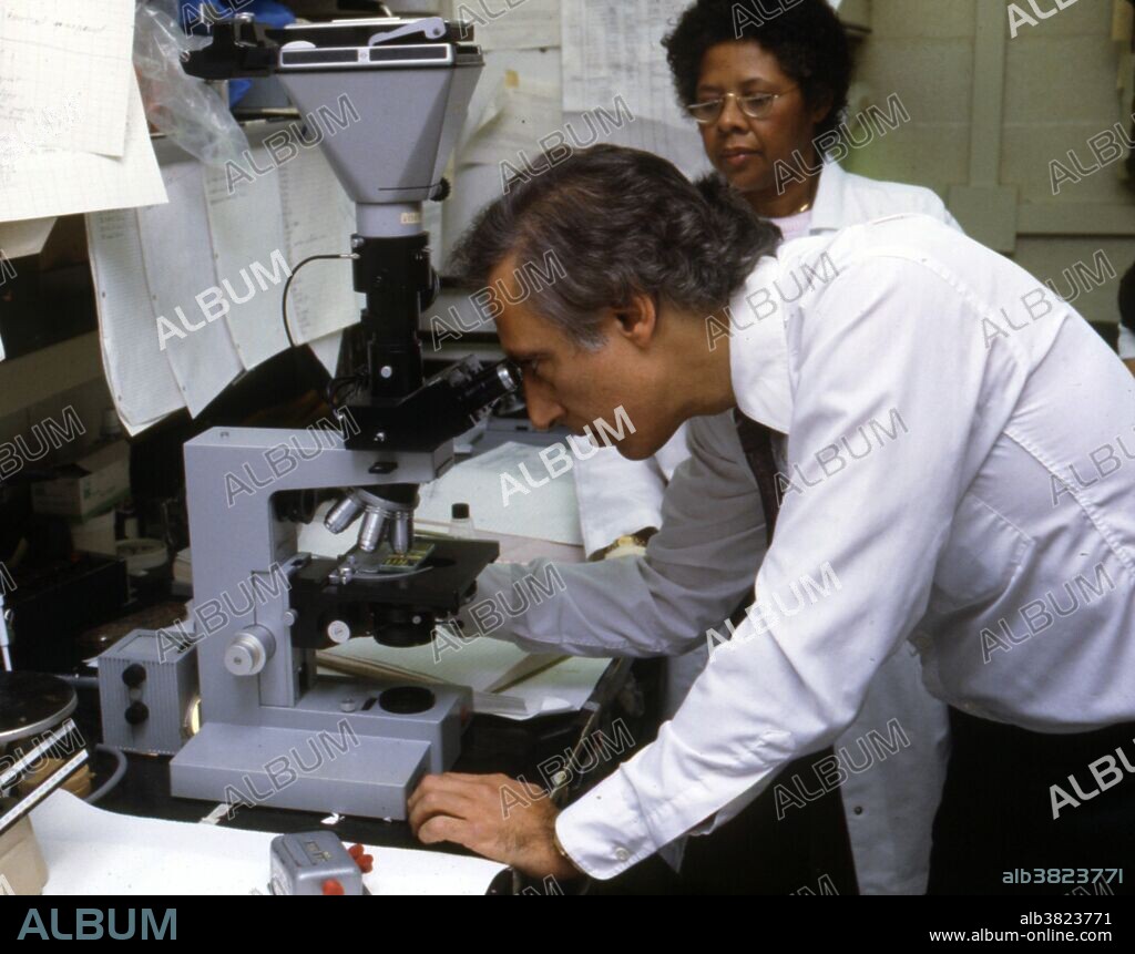 Robert Charles Gallo (born March 23, 1937) is an American biomedical researcher. He is best known for his role in the discovery of the Human Immunodeficiency Virus (HIV), the infectious agent responsible for the Acquired Immune Deficiency Syndrome (AIDS), and he has been a major contributor to subsequent HIV research. Assignment of responsibility for the discovery of HIV has been controversial. Gallo states that his choice of profession was influenced by the early death of his sister from leukemia, a disease to which he initially dedicated much of his research. Gallo is the director of the Institute of Human Virology at the University of Maryland School of Medicine in Baltimore, Maryland. He and two longtime scientific collaborators, Robert Redfield and William Blattner, co-founded the institute in 1996. In November 2011, he was named the first Homer & Martha Gudelsky Distinguished Professor in Medicine. Gallo is also a co-founder of biotechnology company Profectus BioSciences, Inc. and co-founder and scientific director of the Global Virus Network (GVN). No photographer credited, undated.