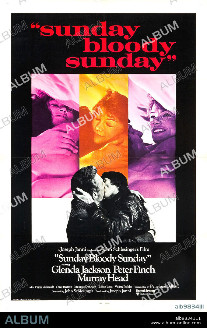 Poster of SUNDAY, BLOODY SUNDAY, 1971, directed by JOHN SCHLESINGER. Copyright UNITED ARTISTS.