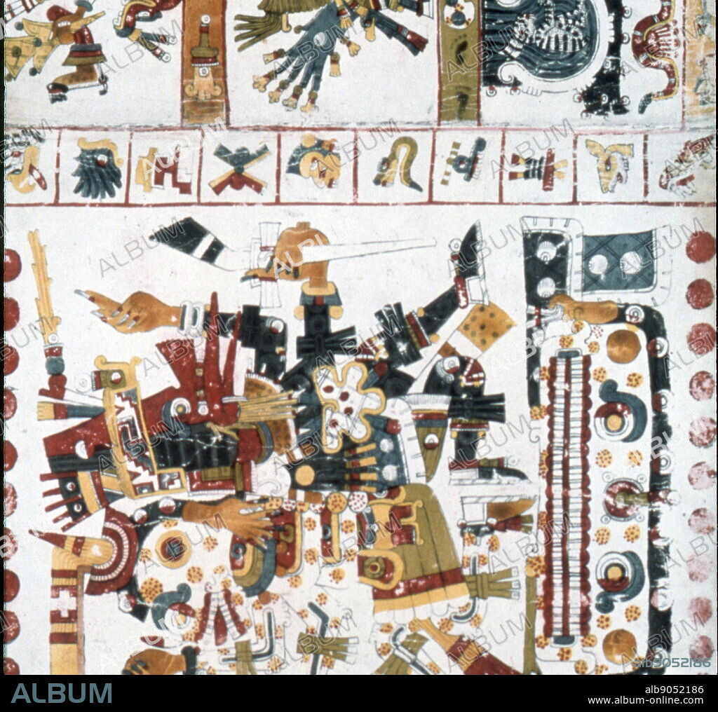 The Codex Borgia or Codex Yoalli Ehecatl, a Mesoamerican ritual and divinatory manuscript. It is generally believed to have been written before the Spanish conquest of Mexico, somewhere within what is now southern or western Puebla. The codex is made of animal skins folded into 39 sheets. The codex is read from right to left. The Codex Borgia features eighteen pages of an astronomical narrative that shows the yearlong alteration of the rainy and dry season. The Codex Borgia is named after the Italian Cardinal Stefano Borgia, who owned it before it was acquired by the Vatican Library.