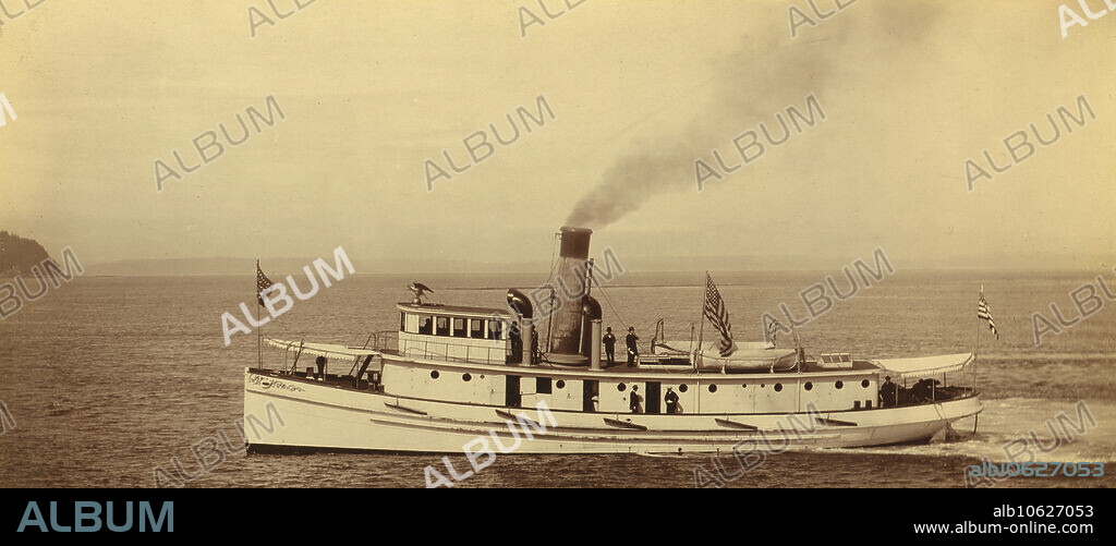 ALFRED LEE BROADBENT. Port side view of small American ship, 1894 or 1895. In album: Documentary photographs of Alaska and the islands off its northern coast, 1894-1895, l. 83.