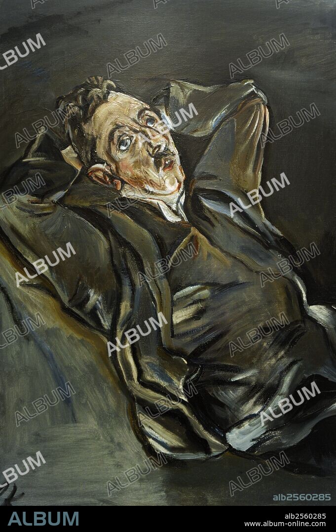 Albert Ehrenstein (1886-1950). German expressionist writer. Portrait by Oskar Kokoschka (1886-1980), 1914. Oil on canvas. National Gallery. Prague. Czech Republic.