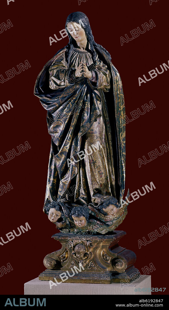 JUAN MARTÍNEZ MONTAÑÉS. INMACULADA CONCEPCION LLAMADA LA CIEGUITA - 1629/1631 - CEDRO DE LA HABANA - ALTURA 164 CM - BARROCO ESPAÑOL.