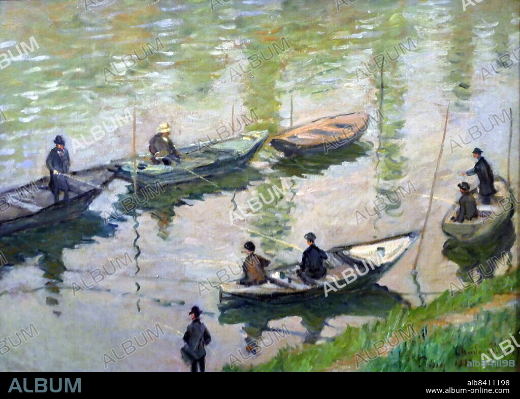 Fishermen on the Seine near Poissy, 1882 by Oscar-Claude Monet (14 November 1840 - 5 December 1926) was a French painter and founder of impressionist painting who is seen as a key precursor to modernism.