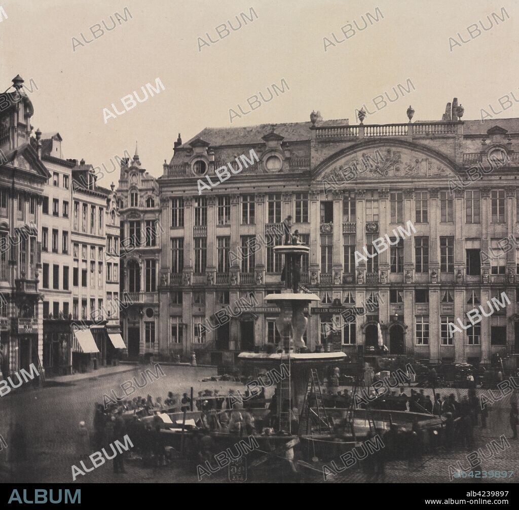 Untitled (Construction of Commemorative Fountain), July 1856. Louis Pierre Théophile Dubois de Nehaut (Belgian, 1799-1872). Salted paper print from wet collodion negative; image: 26.3 x 28.2 cm (10 3/8 x 11 1/8 in.); mounted: 50 x 65.4 cm (19 11/16 x 25 3/4 in.); paper: 26.3 x 28.2 cm (10 3/8 x 11 1/8 in.); matted: 55.9 x 66 cm (22 x 26 in.).