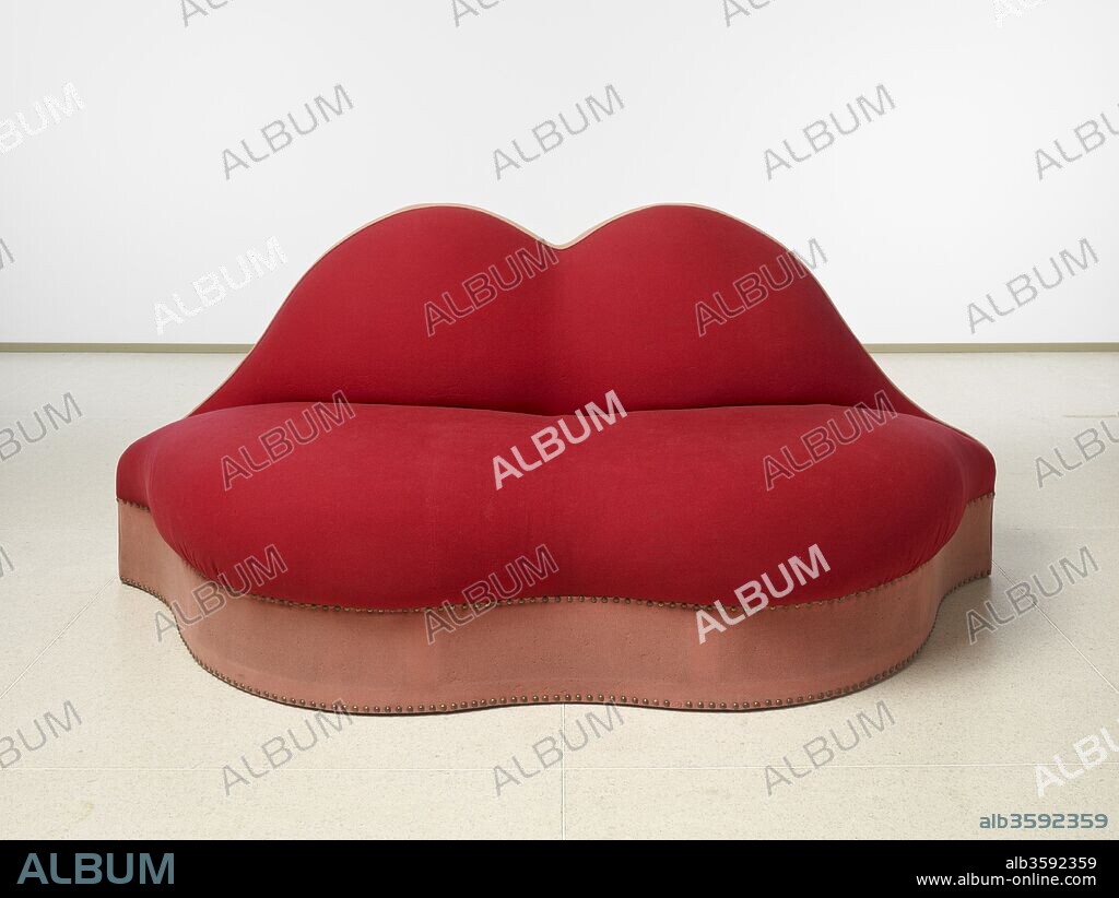 SALVADOR DALÍ. The Mae West Lips Sofa.