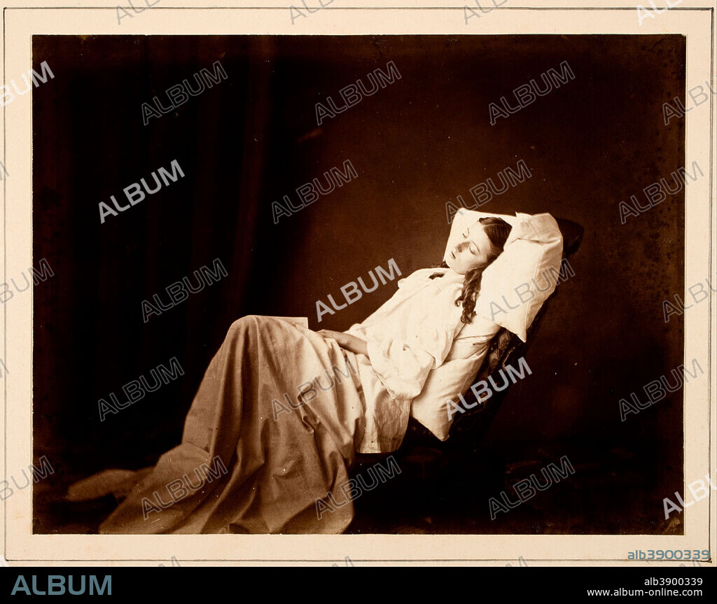 HENRY PEACH ROBINSON. She Never Told Her Love. Date/Period: 1853/1863. Albumen print. Width: 24.3 cm. Height: 18.5 cm (Image).