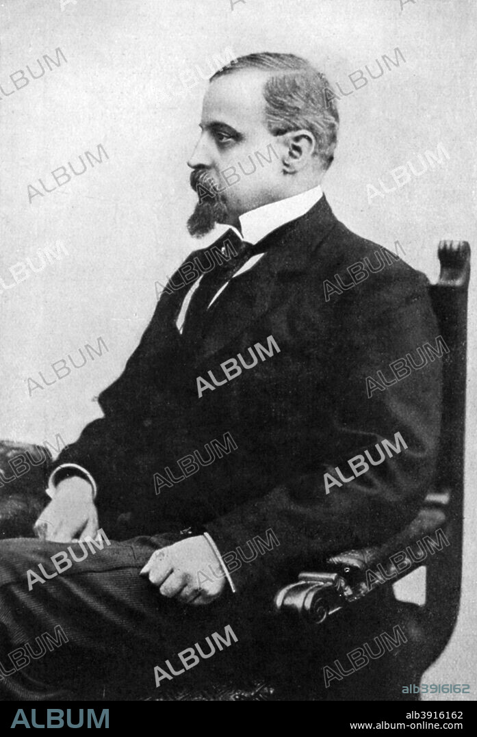 Henryk Sienkiewicz, Polish novelist and publicist, late 19th century, (c1920). Portrait of Nobel Prize-winning author Sienkiewicz (1846-1916). From Story of the British Nation, Volume IV by Walter Hutchinson. [London, c1920s].