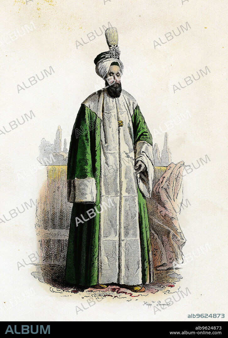 Sultan Selim III, Emperor of the Ottomans (1761-1808), son of Mustafa II, etching, 1870.