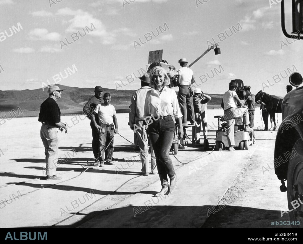 NORMA JEAN BAKER. MARILYN MONROE en VIDAS REBELDES, 1961 (THE MISFITS), dirigida por JOHN HUSTON. Copyright UNITED ARTISTS/SEVEN ARTS.