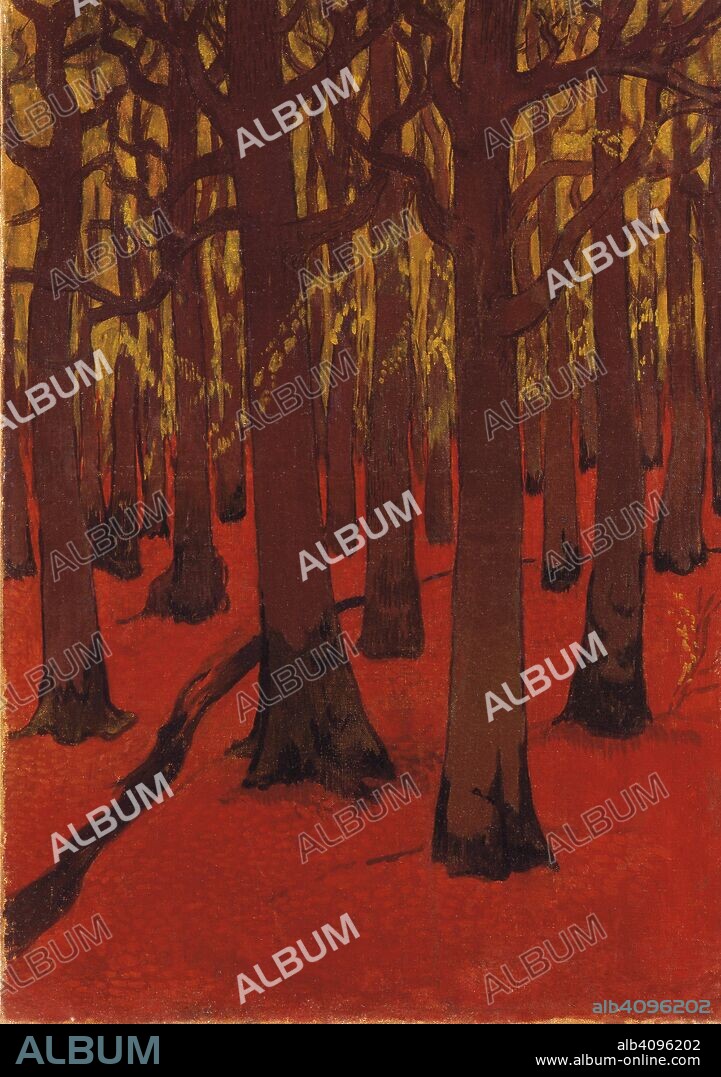 GEORGES LACOMBE. La Foret au sol rouge.