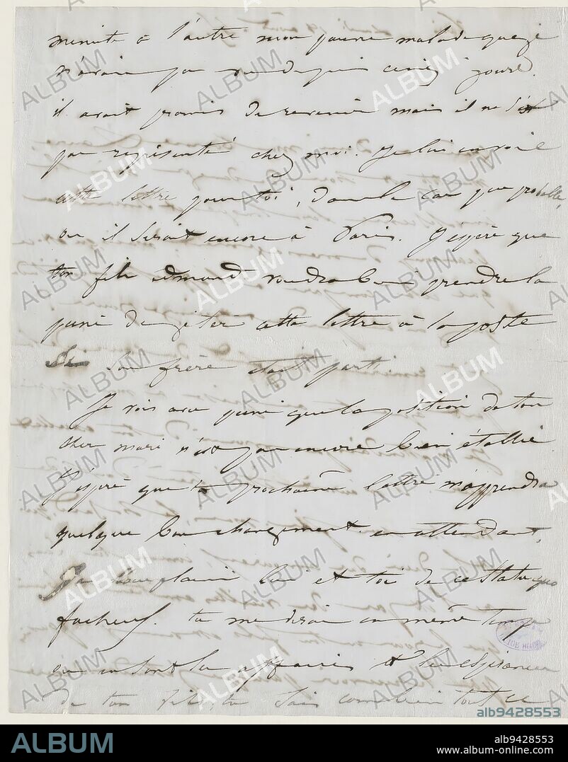 Juliette Drouet to Laure Robert, Monday August 18, 1845, Drouet, Juliette (Julienne Gauvain, known as), Author of the text, In 18-8-1845, 19th century, Maison de Victor Hugo - Hauteville House, Manuscripts, printed matter, binding, Letter autograph, Dimensions - Work: Height: 27 cm, Width: 21 cm.