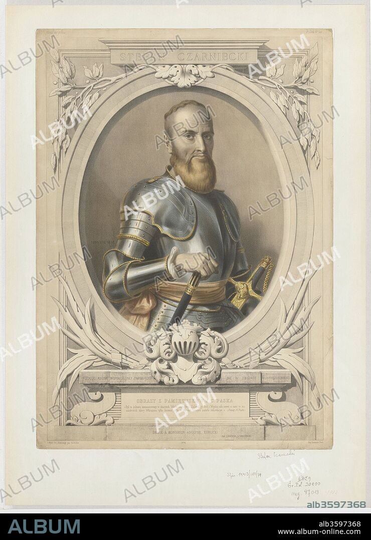JEAN-BAPTISTE ADOLPHE LAFOSSE. Portrait of Hetman Stefan Czarniecki (1599-1665).