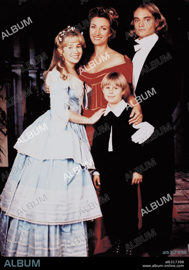 CHAD ALLEN, JANE SEYMOUR and SHAWN TOOVEY in DR. QUINN, MEDICINE WOMAN, 1993, directed by CHUCK BOWMAN, JAMES KEACH and JERRY LONDON. Copyright CBS-TV.