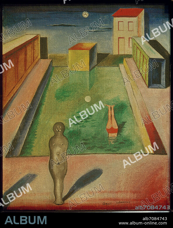 MAX ERNST. Ernst, Max 1891-1976. "Aquis submerus", 1919. Öl auf Leinwand, 54 × 44 cm. Inv. Nr. SG 1244. Frankfurt a. M., Städelsches Kunstinstit.
