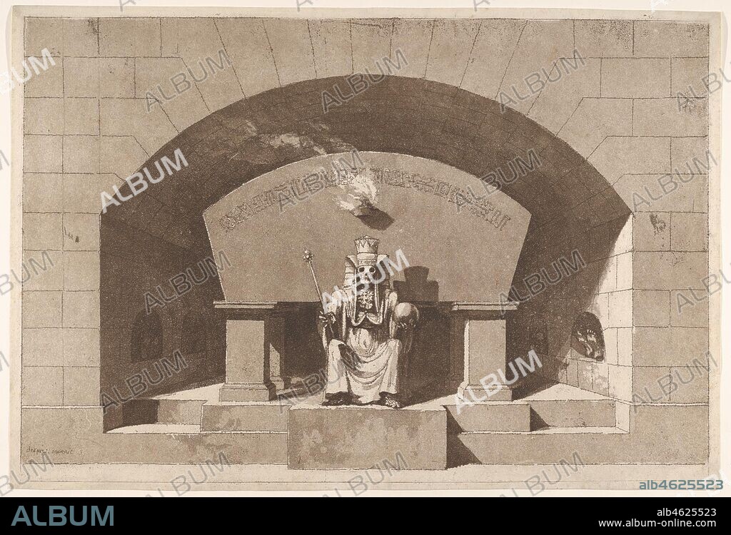LOUIS JEAN DESPREZ. Tomb with Death Enthroned as a Sphinx, ca. 1779-84.