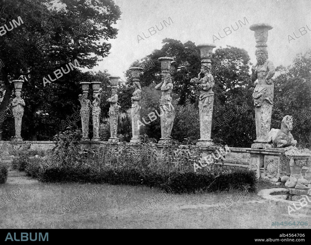Garden of farnese villa. Caprarola. lazio. Italy 1910-20.