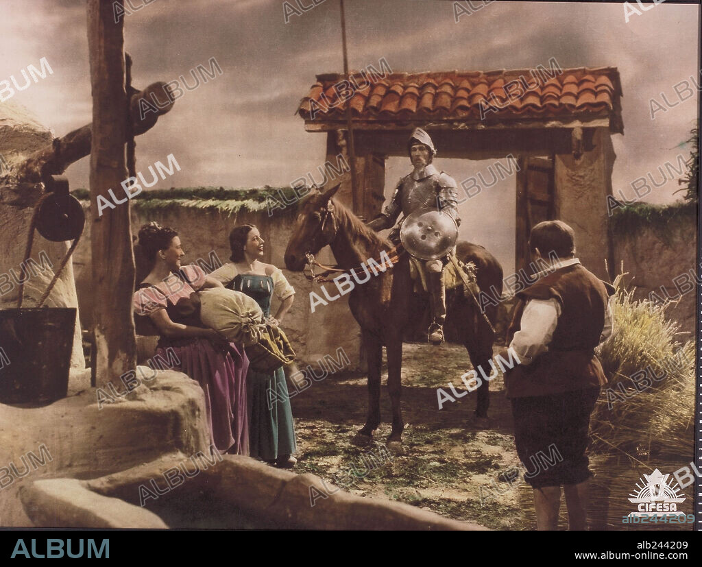 RAFAEL RIVELLES in DON QUIXOTE (DON QUIJOTE DE LA MANCHA, 1947), directed by RAFAEL GIL. Copyright COMPAÑIA INDUSTRIAL FILM ESPAÑOL (CIFESA).