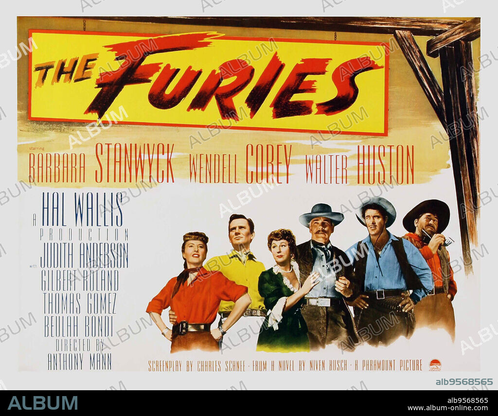 Poster of THE FURIES, 1950, directed by ANTHONY MANN. Copyright PARAMOUNT PICTURES.