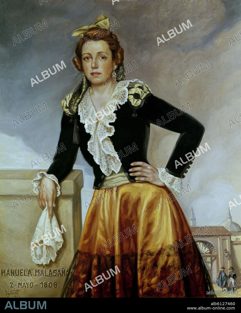 JOSE LUIS DE VILLAR Y RODRIGUEZ DE CASTRO (S XX). MANUELA MALASAÑA -2 MAYO 1808.