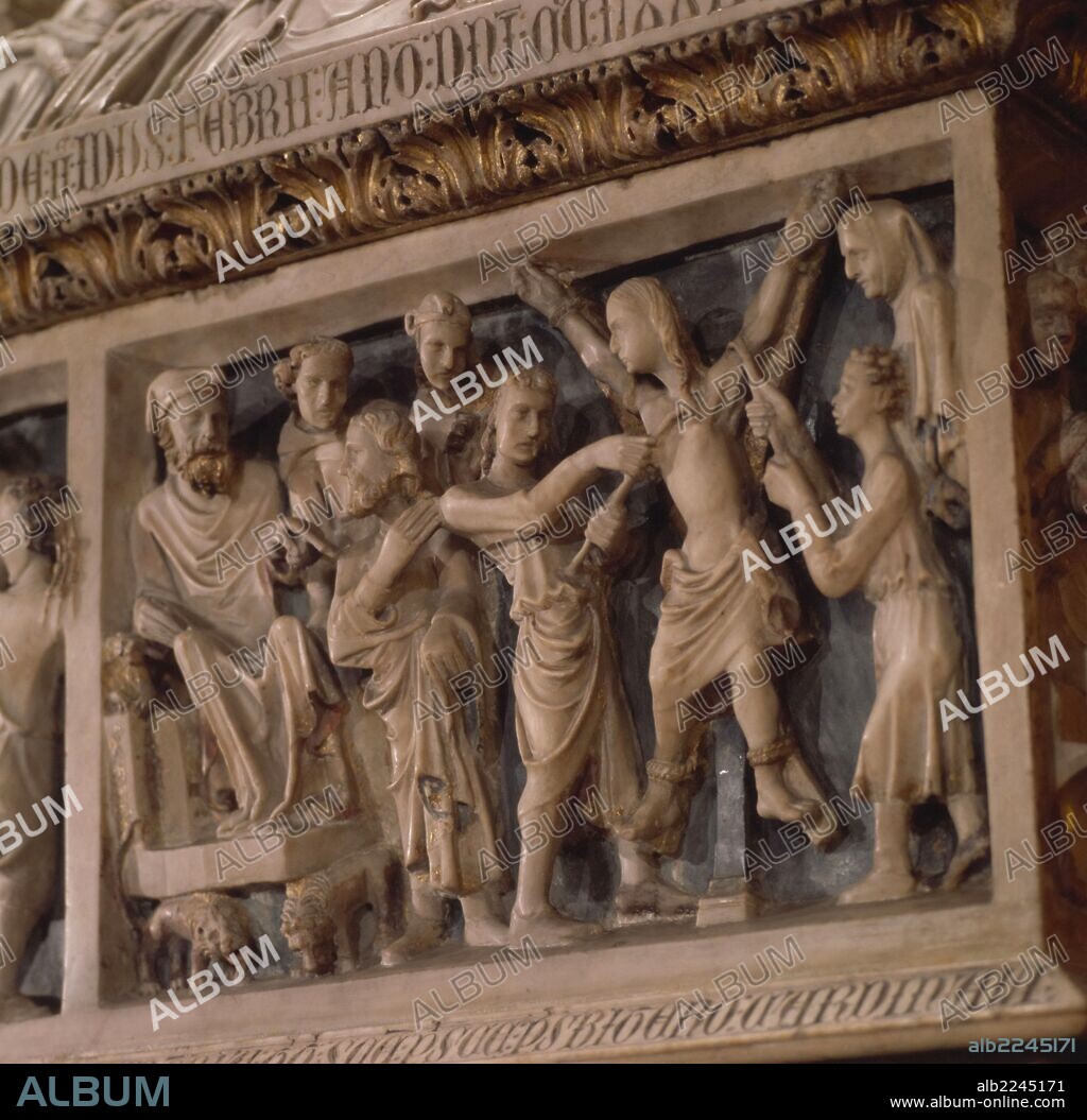 Sepulcro de Santa Eulalia. Lupo di Francesco, siglo XIV. Catedral de Santa Eulalia de Barcelona.