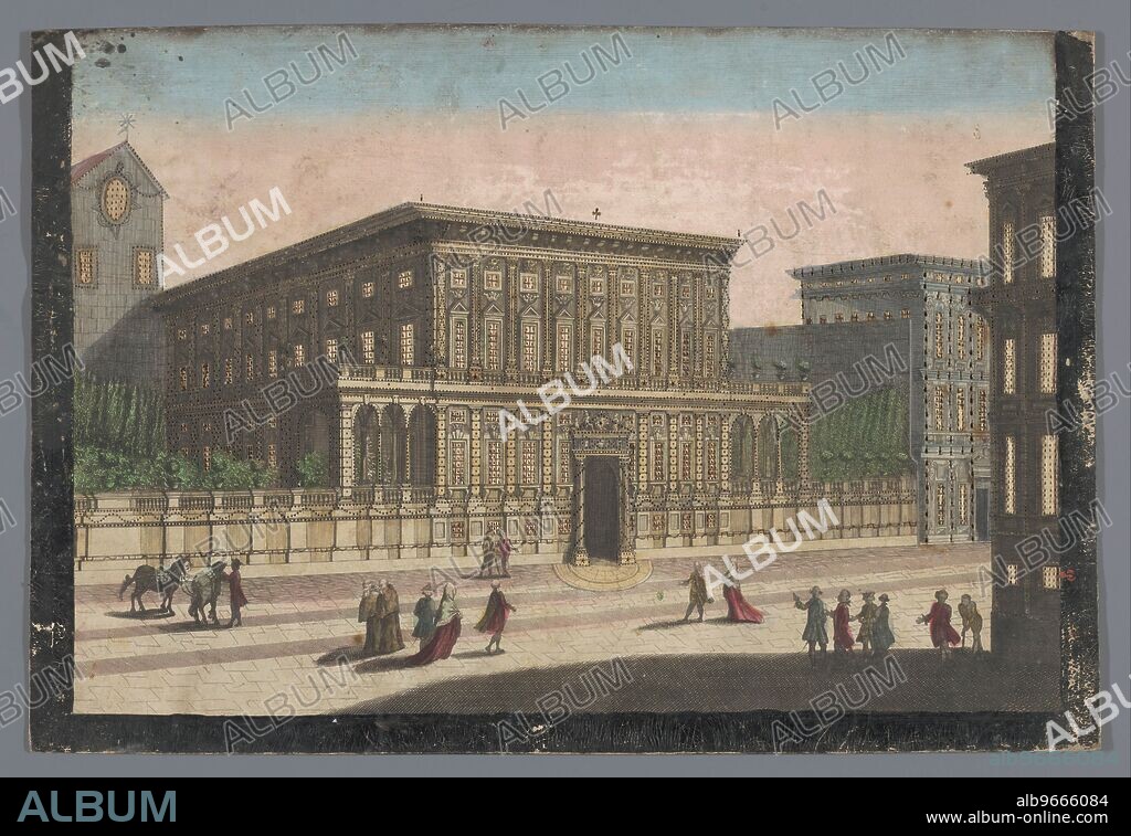 View of the Palazzo Doria-Tursi in Genoa, 1700-1799.