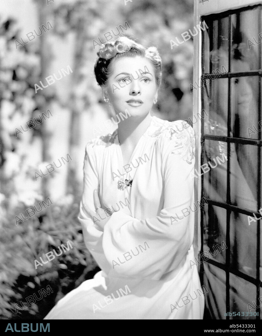 JOAN FONTAINE in REBECCA, 1940, unter der Regie von ALFRED HITCHCOCK. Copyright Selznick International Pictures.