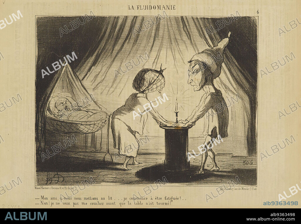 Mon Ami, Si Nous Nous Mettions au Lit..., Honoré Daumier, French, 1808-1879, Lithograph on newsprint, France, June 6, 1853, Sheet: 9 5/8 x 14 1/4 in., 24.4 x 36.2 cm.