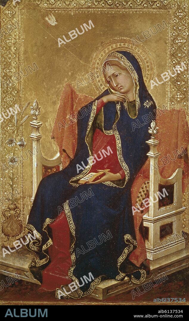 SIMONE MARTINI (1280-1344). LA VIRGEN DE LA ANUNCIACION-ESCUELA DE SIENA.