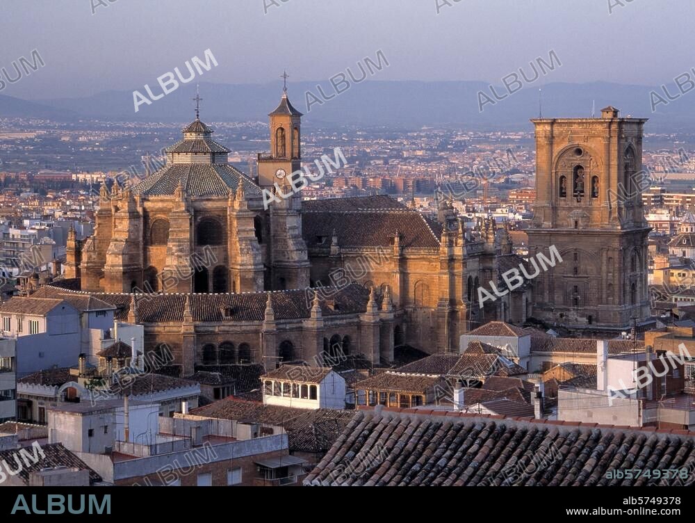 Granada Cathedral (the Cathedral of the Incarnation, Spanish: Catedral de Granada, Catedral de la Anunciación); Photo.