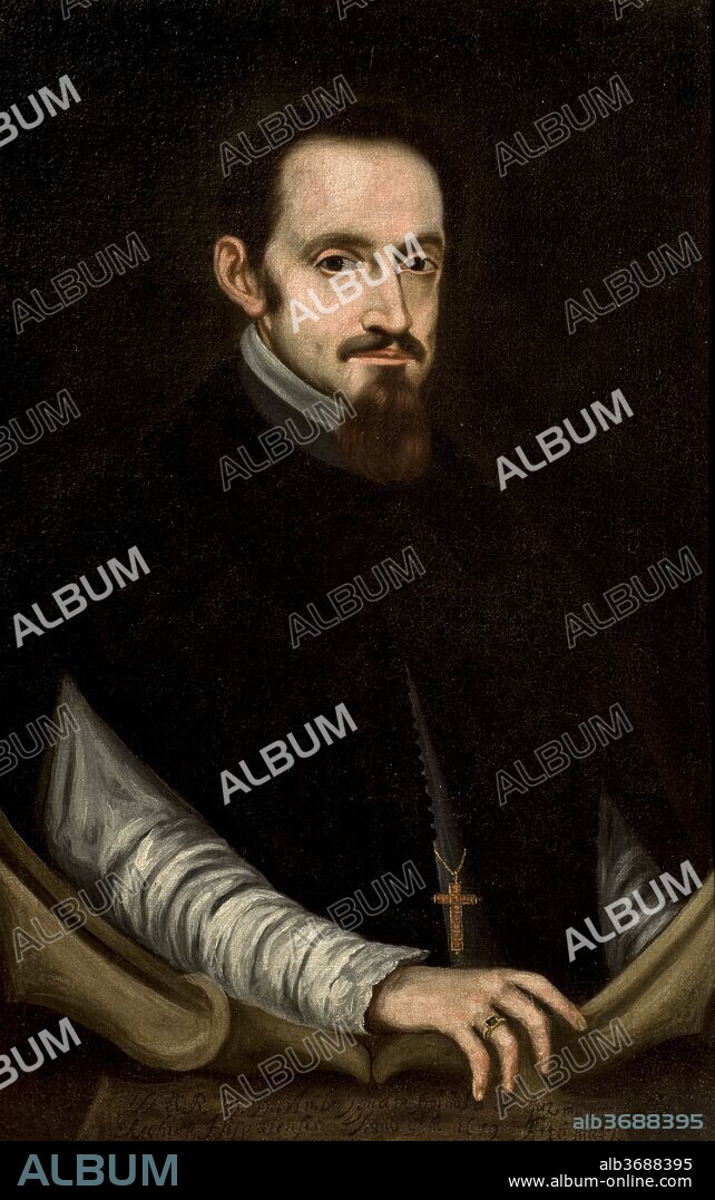 PEDRO NUÑEZ DE VILLAVICENCIO. Pedro Núñez / "Retrato del Arzobispo Ambrosio Ignacio Spinola", Siglo XVII, Óleo sobre lienzo, 0,82 x 0,52 m.